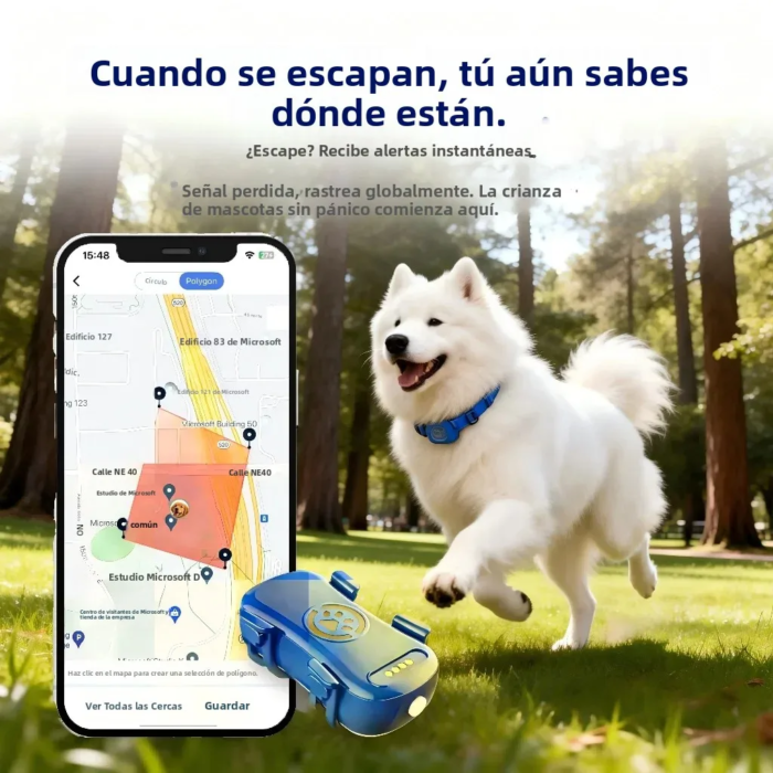 Localizador GPS para Perros y Gatos con SIM Integrada y Rastreo en Tiempo Real – Requiere Suscripción