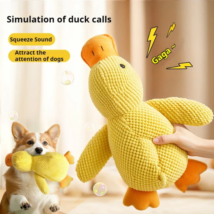 Sbef3093b7dbd409ca2bef5a394de663cv.webp Juguete de Pato con Sonido para Perros – 3 Tamaños