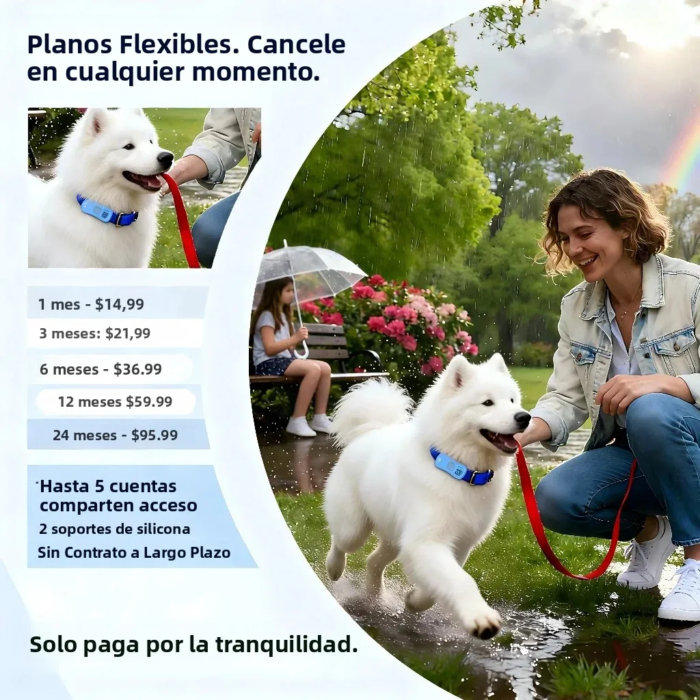 Localizador GPS para Perros y Gatos con SIM Integrada y Rastreo en Tiempo Real – Requiere Suscripción